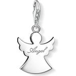 Thomas Sabo Charm-Anhänger Schutzengel 925 Sterling Silber mit Karabinerhaken für Charm-Armbänder und -Ketten, Charm Club 0871-001-12