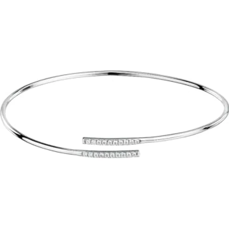 CHRIST Damen-Armreif 750er Weißgold mit 20 Diamanten, One Size