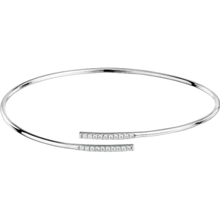 CHRIST Damen-Armreif 750er Weißgold mit 20 Diamanten, One Size – Bild 1