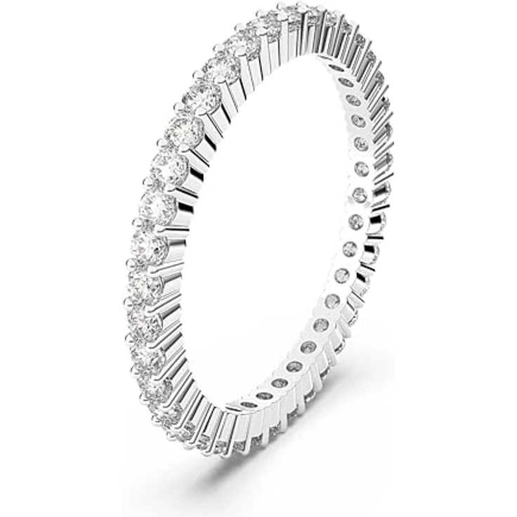 Swarovski Matrix Vittore Ring, Damenring mit Rundschliff, Weiß, Silberfarbenes Finish – Bild 2