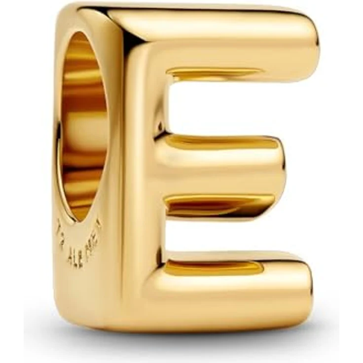 PANDORA Buchstabe E Alphabet-Mini-Charm 763951C00, Charm Anhänger aus 925-Sterling Silber