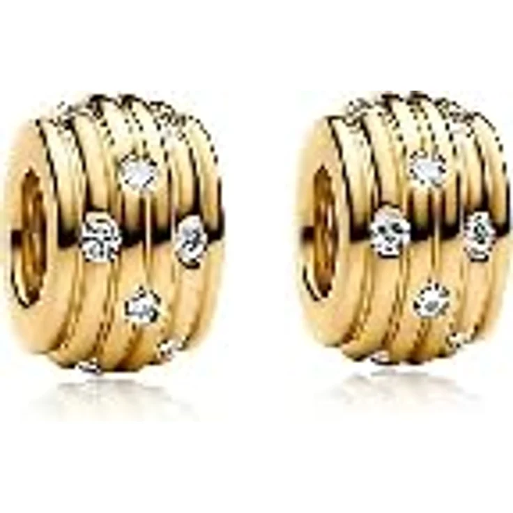 WEIMU Golden Charms 925 Sterling Silber Charm, hypoallergen, für Armband & Halskette, golden, 2 cm x 1.2 cm – Bild 1