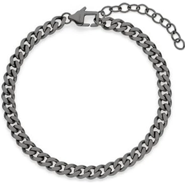 s.Oliver Herren Bracelet, Armband aus mattiertem Edelstahl, IP Gun, verstellbar bis 22 cm, wasserfest & hautfreundlich – Bild 1