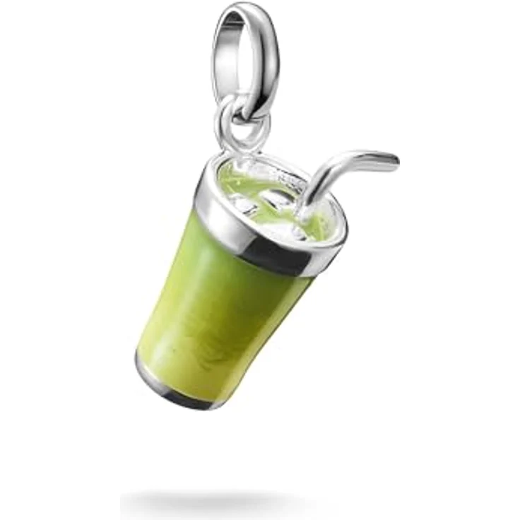 THOMAS SABO Charm-Anhänger Matcha Latte Connect, aus recyceltem 925er Silber mit Kaltemail, geeignet für Charm-Armbänder und -Ketten – Bild 1