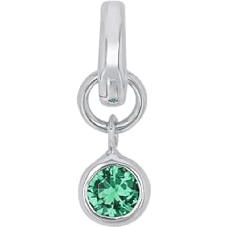 Amor Charm "Januar" 925 Sterling Silber Damen Charm mit Zirkonia, 1,5 cm, in Geschenk Box – Bild 1