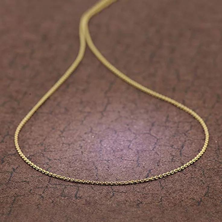 trendor Halskette für Anhänger Gold 333 / 8K Rundanker 1,1 mm, 40 cm, filigranes Design, Federring-Verschluss – Bild 3