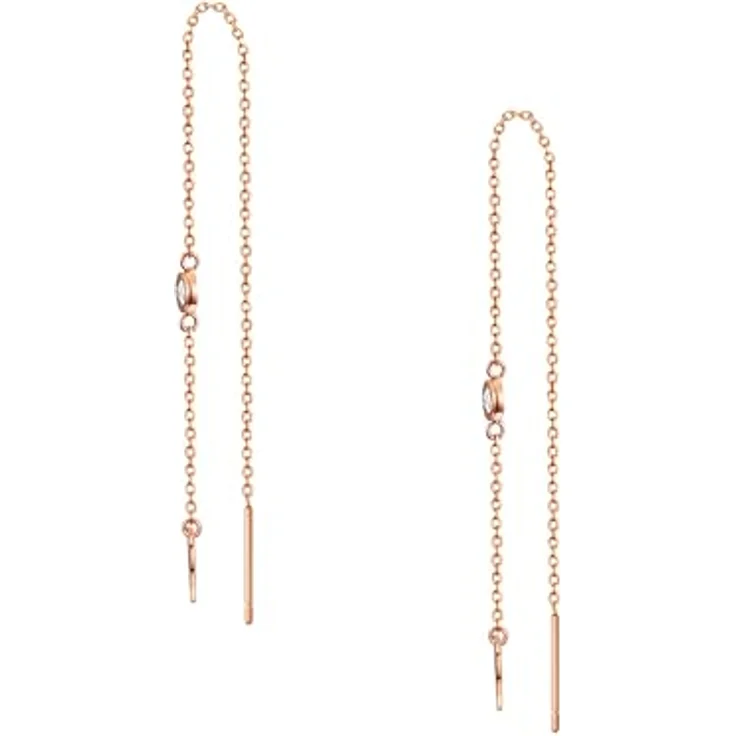 Eastside Damen Ohrhänger Herz, Edelstahl roségold mit Preciosa Schmuckstein, 62 mm Länge, in Geschenkverpackung – Bild 2