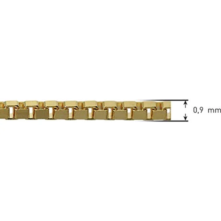 trendor Venezianer Kette 333 Gold, 0,9 mm Echtgold Halskette für Anhänger, 38 cm, edles Geschenk in Geschenkbox – Bild 5
