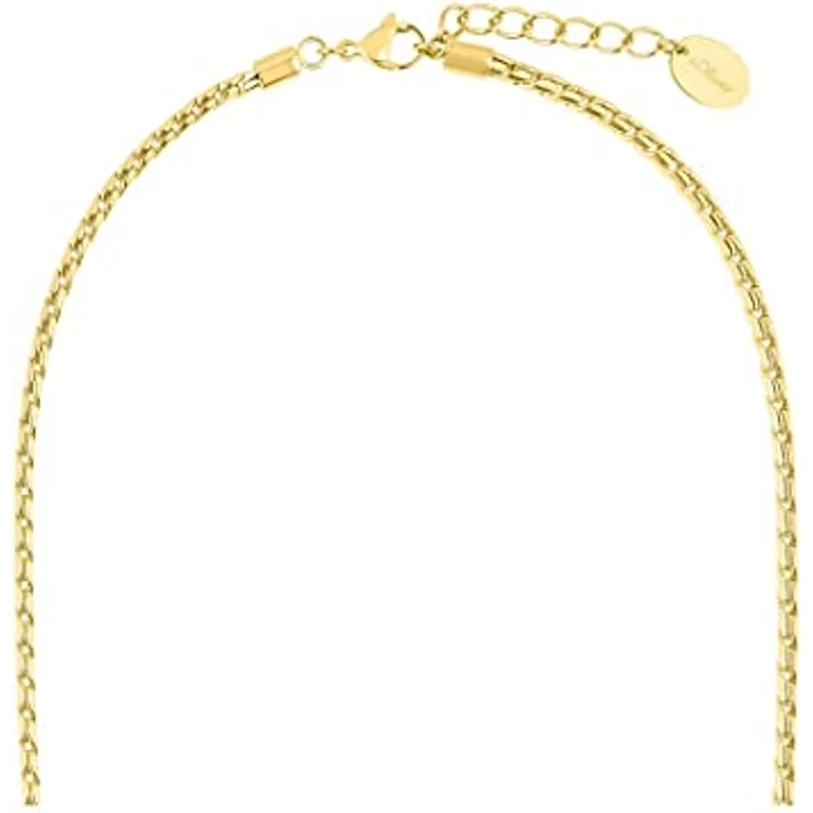 s.Oliver Damen-Kette Edelstahl, One Size, goldfarbig, zeitloser Schmuck – Bild 5