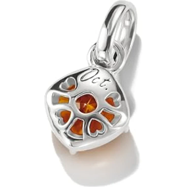 THOMAS SABO Connect Charm Pendant, Birthstone Collection aus 925 Sterling Silber mit Oktober-Geburtsstein und Monat-Gravur – Bild 3