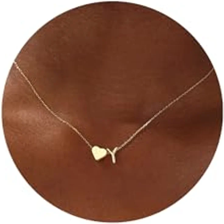 TINGN Halskette Damen Gold, Initialen Kette mit Buchstaben Y und Herz Anhänger, 40 cm mit 6 cm Verlängerung, hypoallergen, perfektes Geschenk für Frauen und Mädchen – Bild 1