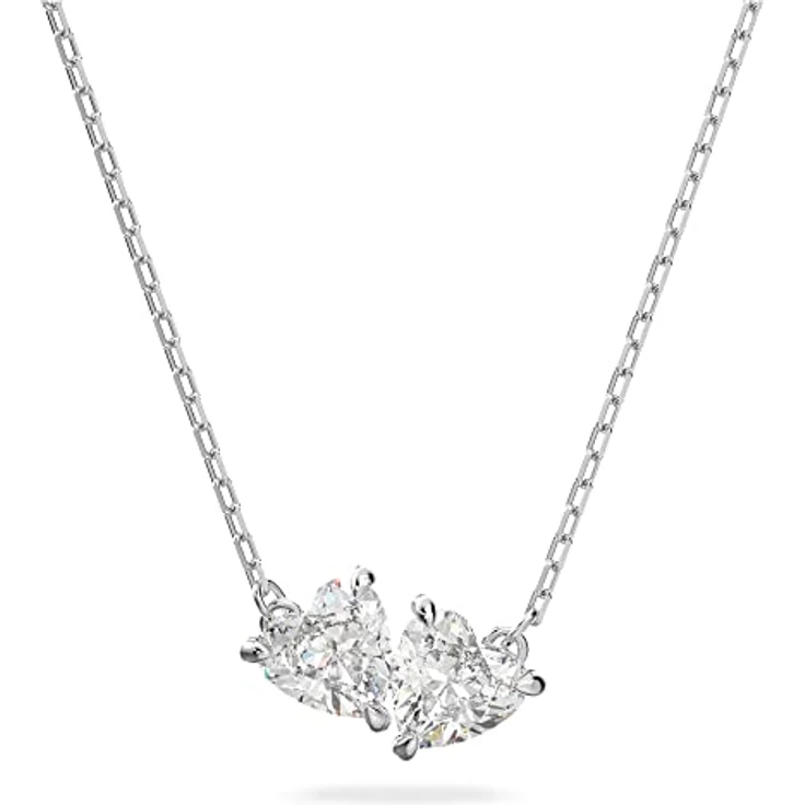 Swarovski Mesmera Soul Halskette, Herz, Weiss, Rhodiniert, mit funkelnden Kristallen und trendigem Design – Bild 1