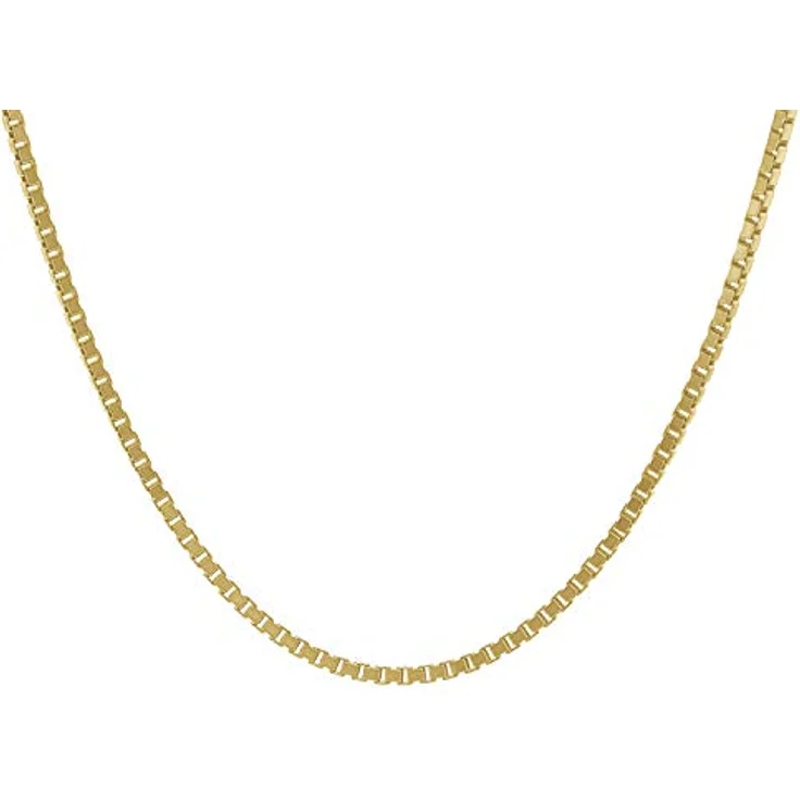 trendor Feine Veneziakette Silber 925 Goldplattiert, filigran mit 0,9 mm Stärke, Damen-Halskette, Made in Germany – Bild 3