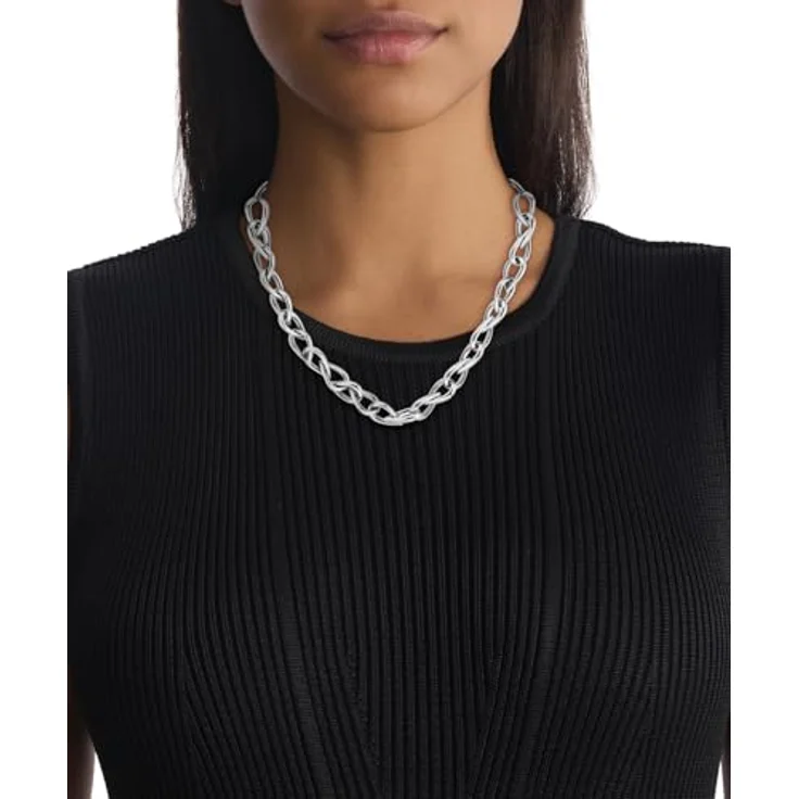Calvin Klein Sculptured Drops, Damen-Halskette aus poliertem Edelstahl, 508 mm, mit verstellbarem Infinity-Verschluss – Bild 3