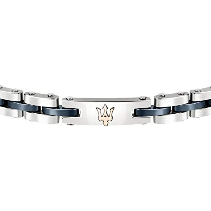 Maserati Herrenarmband JM220ASR08, Jewels Kollektion aus Edelstahl und Keramik, 20,9 cm, Clipverschluss, Originalverpackung mit 2 Jahren Garantie – Bild 2