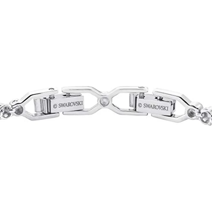 Swarovski Imber Emily, Rhodiniertes Tennis Armband mit klaren Kristallen, Weiß, inklusive Verlängerungselement – Bild 4