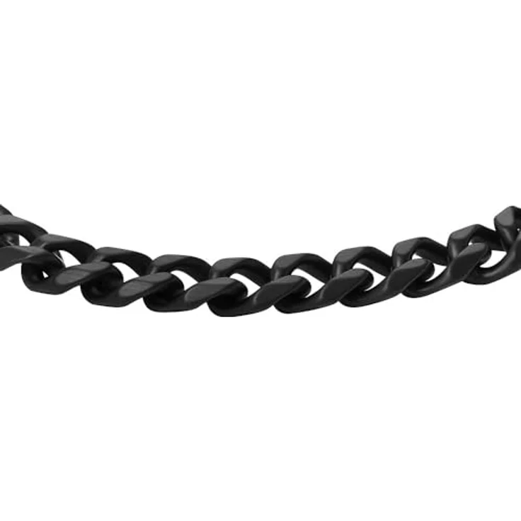 Fossil Herren-Gliederarmband Bold Chains, Edelstahl schwarz, matt und glänzend, Karabinerverschluss, JF04634001 – Bild 4