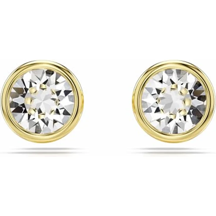 Swarovski Imber 5681552, Ohrstecker in Gold mit Swarovski-Kristall-Besatz, XL-Größe, klar und glänzend
