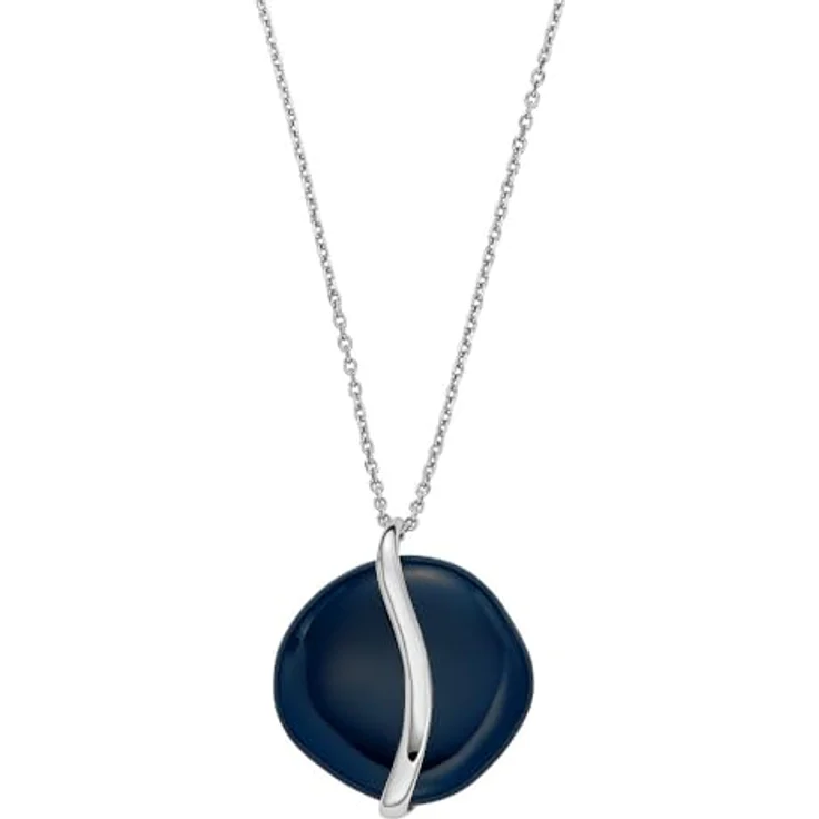 SKAGEN Damenkette Sofie Sea Glass Anhänger Organic Shape, blau, rostfreier Stahl mit Karabinerverschluss – Bild 1