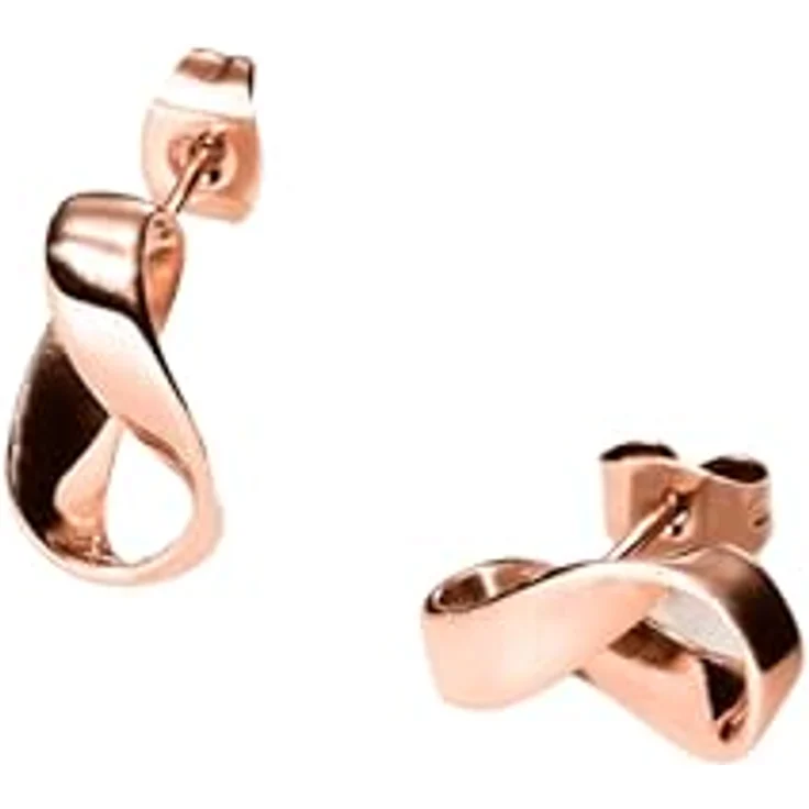 Purelei Twist Ohrstecker, Edelstahl Ohrringe in Möbius-Form, Gold, Silber & Roségold, symbolisieren Balance & Harmonie, leichtes Design für Damen – Bild 1