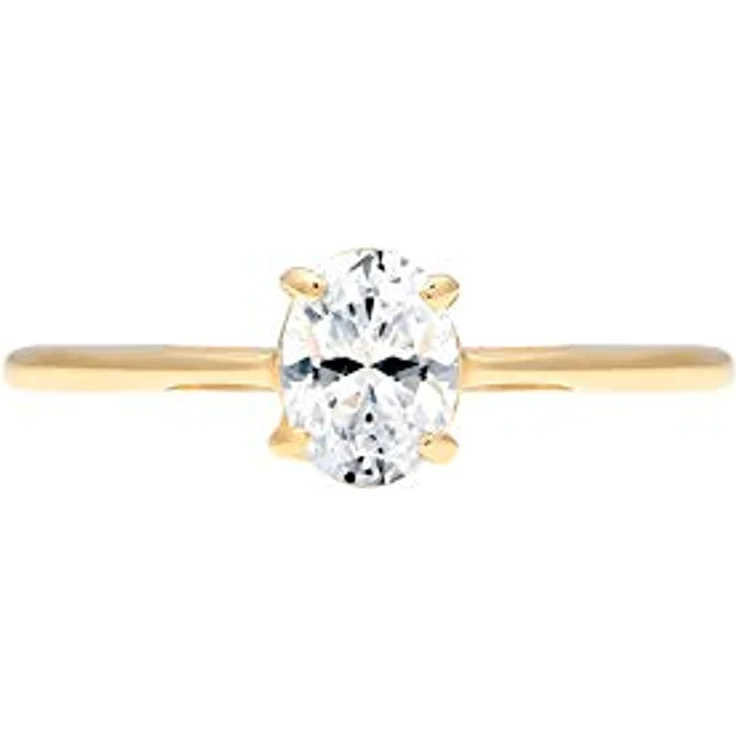 Elli PREMIUM Verlobungsring Valentin, Damenring aus 585 Gelbgold mit Topas, handgefertigt und hochglanzpoliert – Bild 2
