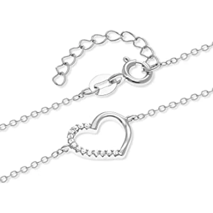 FAVS Damen-Armband 925er Silber mit 16 Zirkonia, 16 cm + 3 cm Verlängerung – Bild 2
