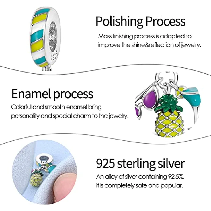 Pandach Damen Charm Anhänger 925 Sterling Silber mit Zirkonia, kompatibel mit europäischen Armbändern und Halsketten, perfekt für Frauen und Mädchen – Bild 4