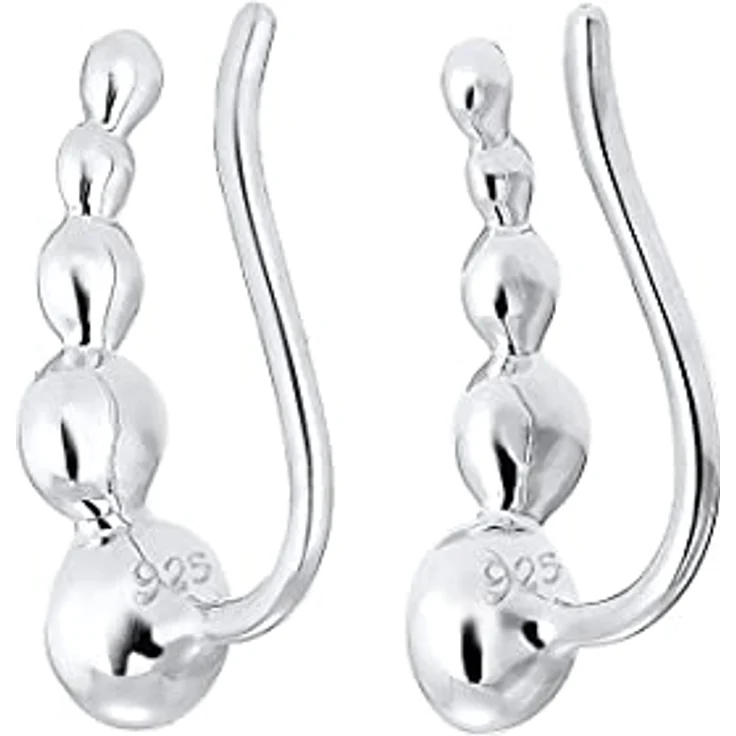 Elli Ohrstecker Ohrklemme Earclimber, 925er Sterling Silber mit Kristallen von Swarovski® – Bild 5