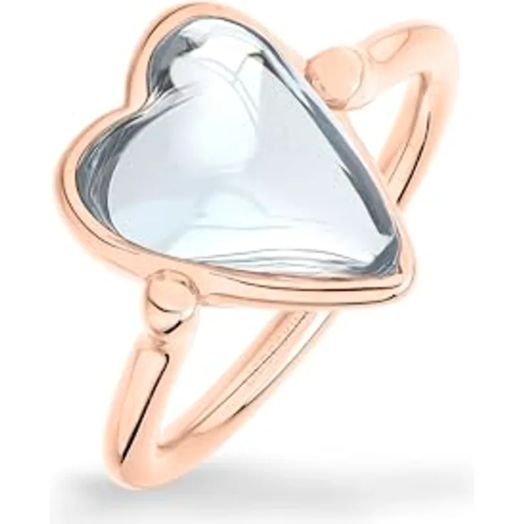 LIEBESKIND BERLIN Damen Ring LJ-1709-R-54, Edelstahl in IP Roségold, Größe 54 cm