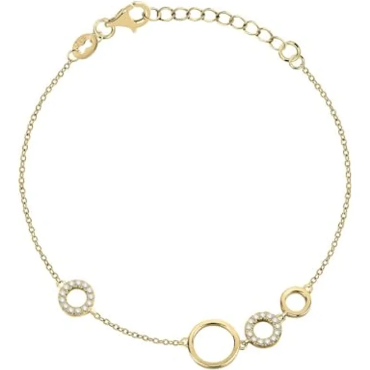 CHRIST Damen-Armband, 925er Silber mit recyceltem Zirkonia, One Size