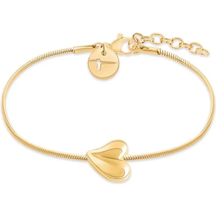Tamaris Bracelet, Elegantes Armband aus poliertem Edelstahl IP Gold, Schlangenkette verstellbar bis 21 cm, wasserfest & hautfreundlich – Bild 1