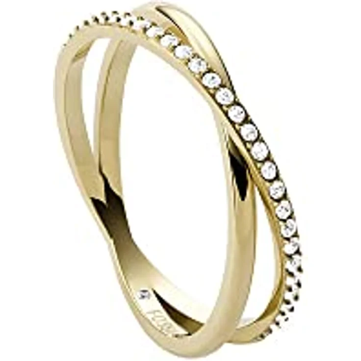 Fossil Vintage Iconic Ring für Frauen, Gold Edelstahl, Höhe: 5,4mm, JF03752710 – Bild 1