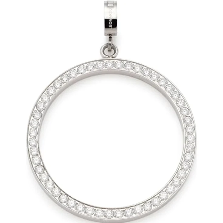 JEWELS BY LEONARDO Clip & Mix Elin Ketten-Anhänger, silberfarbener Edelstahl mit Zirkonia-Steinchen, Clip M (4,8 mm Ø), Schmuck Geschenk für Frauen, 023600 – Bild 1