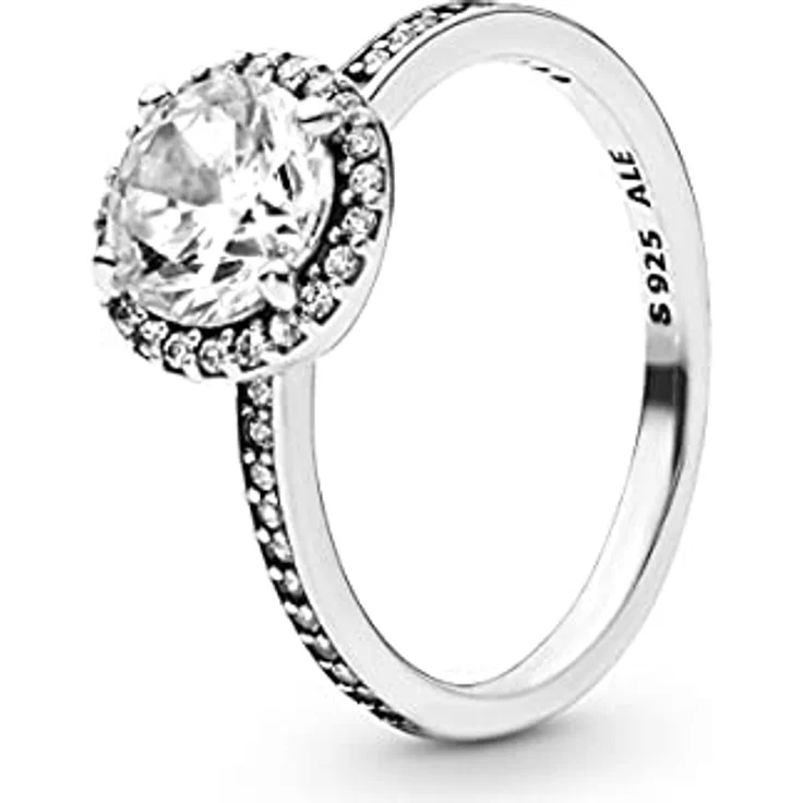 PANDORA Damen-Ring 925 Sterling Silber, Ringgröße 56 mit Cubic Zirkonia, poliert, silber – Bild 1