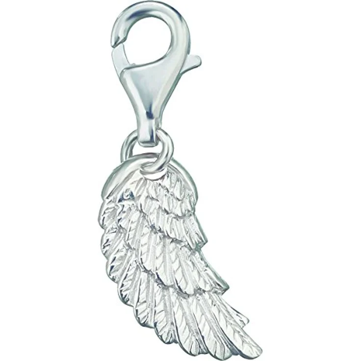 Engelsrufer Damen-Charm Flügel 925 Silber rhodiniert, filigran und detailreich verarbeitet, 18 mm – Bild 1