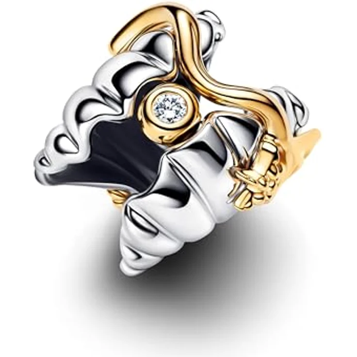 Pandora Charm-Einhänger 764403C01, Vergoldet mit gezüchtetem Diamanten, Disney, Arielle, Bicolor-Design – Bild 3