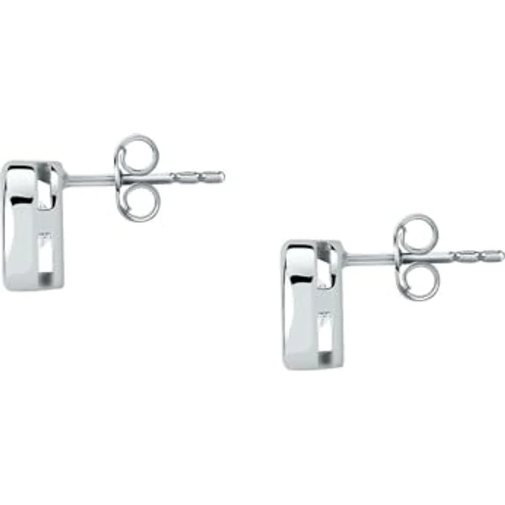 CHRIST Ohrstecker 89080649, Solitaire aus rhodiniertem, recyceltem Sterlingsilber mit weißen Zirkonia – Bild 4