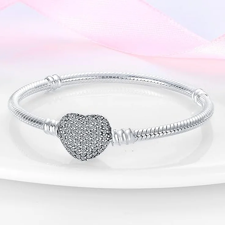 Pandach Damen Armband 925 Sterling Silber, Schlangen-Gliederarmband für empfindliche Haut, ideales Geschenk für Valentinstag, Muttertag, Geburtstage und Weihnachten – Bild 3