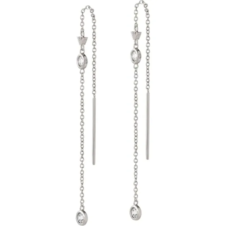 Emporio Armani Damen Sterling Silber Tropfenohrring, EG3617040, Silber, Ohrbügelverschluß, Lässig