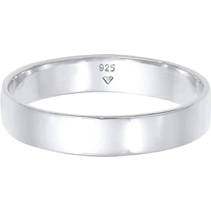 Kuzzoi Herrenring Bandring aus 925 Sterling Silber, massiv handgefertigt, poliert, Ringgröße 60, 4.5 mm – Bild 2