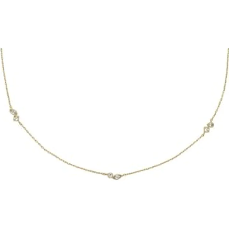 Fossil Damen Halskette aus Messing, Karabinerverschluss, 45,72 cm, heller Goldton – Bild 2