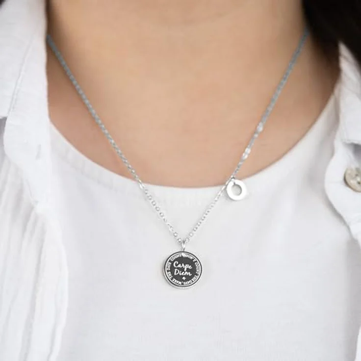 Engelsrufer Grußkarte Carpe Diem mit Halskette, Edelstahl Silber, gravierter Anhänger und hochwertige Geschenkverpackung – Bild 2