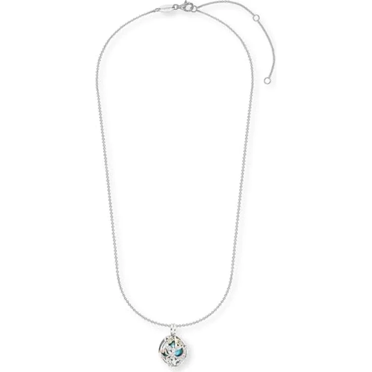 Engelsrufer Heaven Tricolor Klangkugel Anhänger, rhodiniert, mit 925er Sterlingsilber Kette und Zirkonia, verstellbar, nickelfrei, Allergiker geeignet – Bild 3