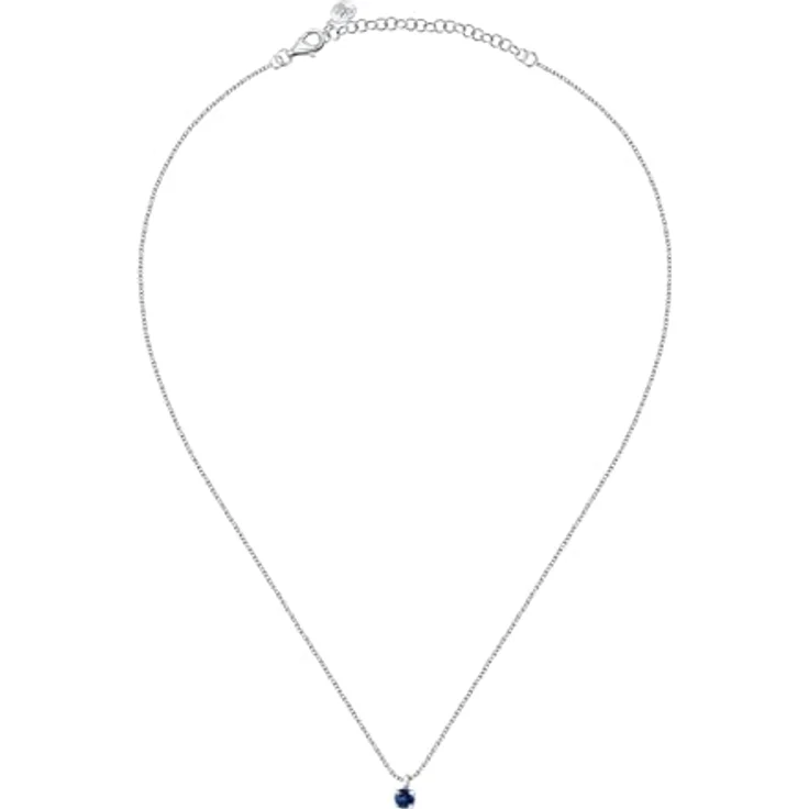 Morellato Tesori Damen Halskette, 925‰-Silber mit blauem Zirkon, Karabinerverschluss – SAIW172 – Bild 2