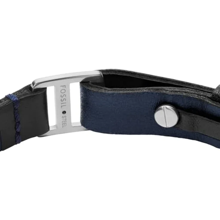 Fossil Machine Herren Armband, Mehrfarbig aus Leder mit sicherem Steckverschluss, 314 mm Länge – Bild 3