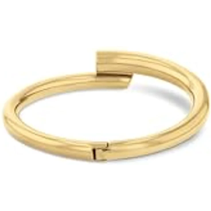 Calvin Klein CK SPIRAL Armreif für Damen, Edelstahl mit goldfarbener Oberfläche, Klappverschluss, Umfang 61 mm – Bild 3