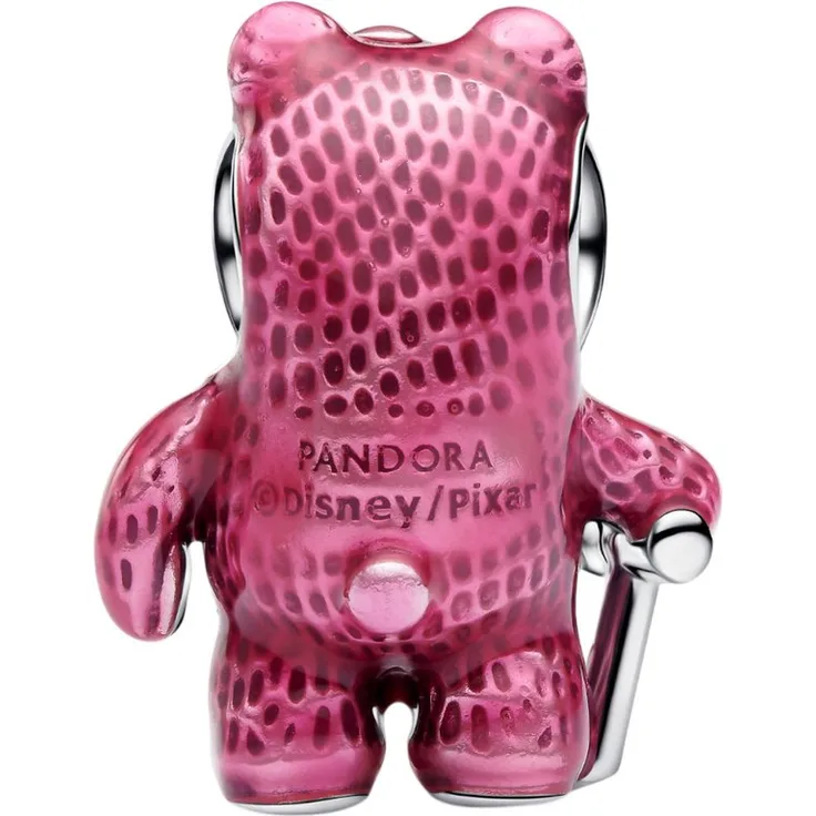 Pandora Charm-Einhänger 794740C01, Disney Lotso Knuddelbär, sterling Silber mit Erdbeerduft und farbiger Emaille, rosa