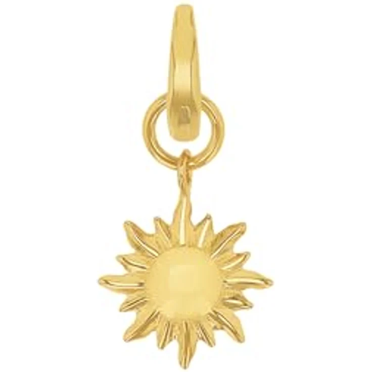 Amor Charm 925 Sterling Silber Damen Charm, 20 mm, gold, Sonne, in Schmuck Geschenk Box – Bild 1
