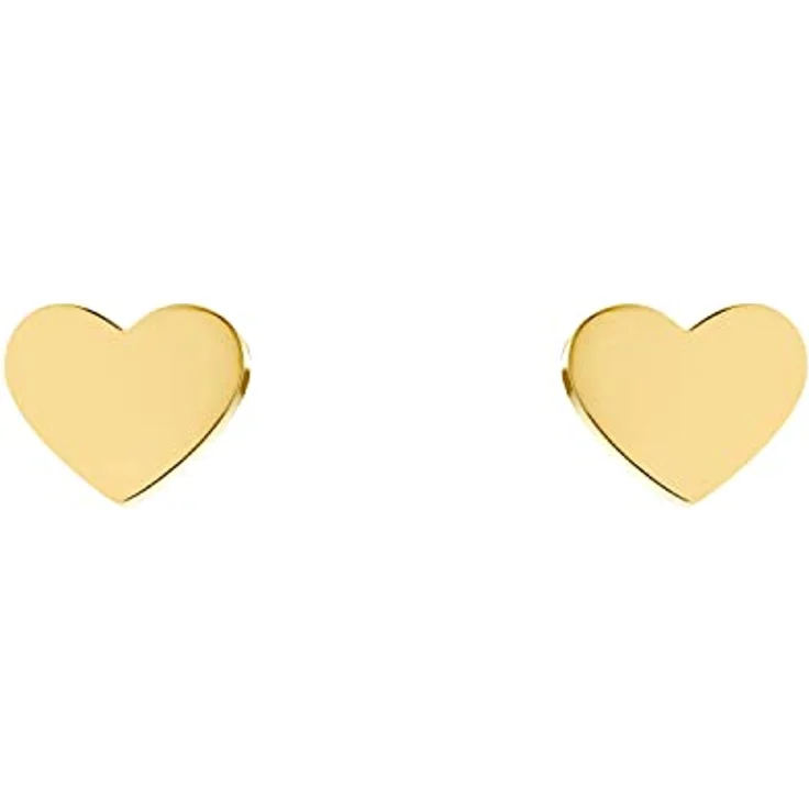 Prinzessin Lillifee Paar Ohrstecker Herzen, Gelbgold Edelstahl mit IP Gold Beschichtung, detailreiche Verarbeitung – Bild 3
