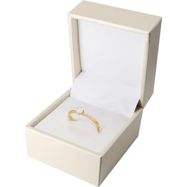 Glizz Solitärring Damenring mit Lab Grown Diamant 0,20 ct, Gelbgold 333, Brillantschliff, TW VSI – Bild 6